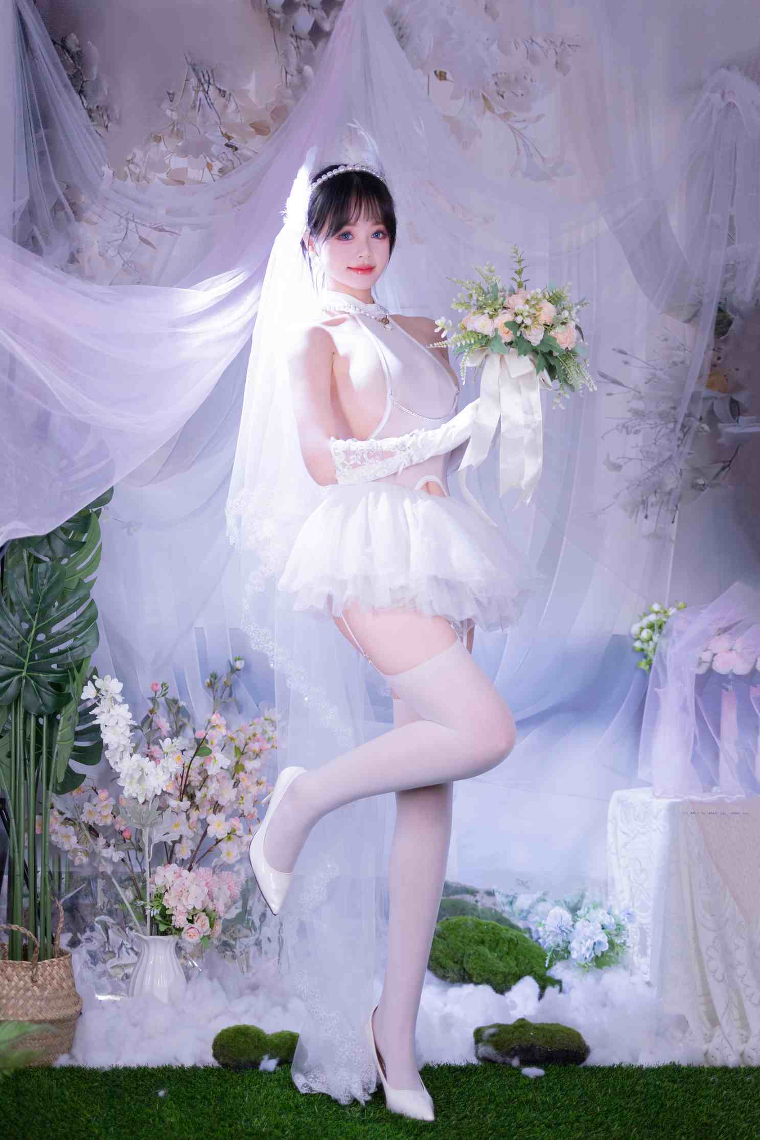 星黛鹿鹿i-白丝花嫁