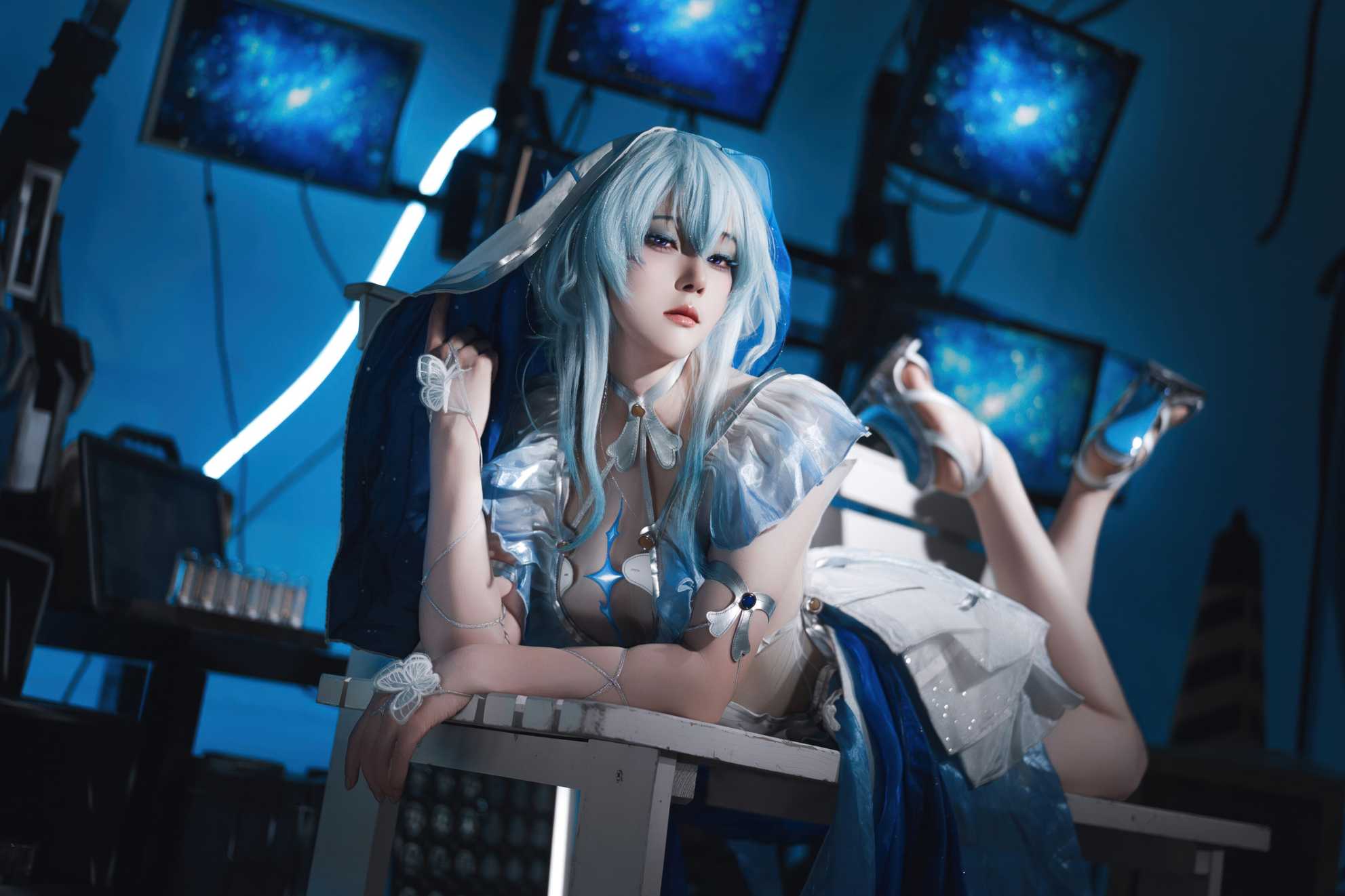 Natsuko夏夏子 鸣潮守岸人写真76P · 冰蓝星河少女-costujun