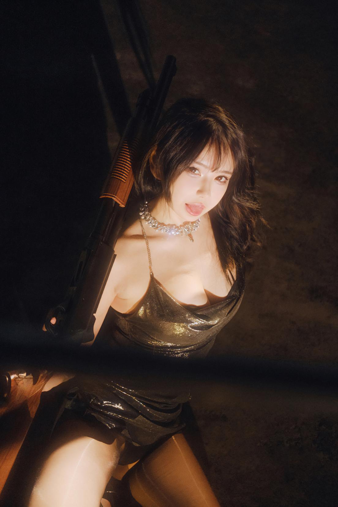 Tina很妖孽呀-夜色连衣裙